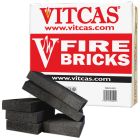 VITCAS Ladrillos refractarios-6 Negros para Estufas y Chimeneas 
