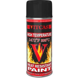 Pintura en spray negra resistente al calor 800 °C