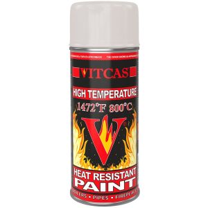 Pintura en spray crema / beige resistente al calor 800 °C