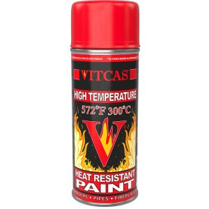 Pintura roja resistente al calor en spray 300 °C