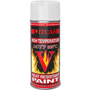 Pintura en spray blanca resistente al calor 800 °C