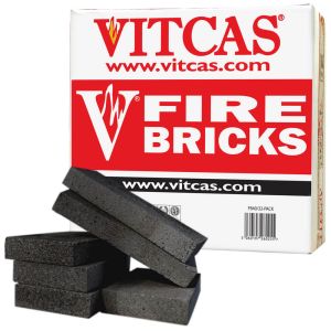 VITCAS Ladrillos refractarios-6 Negros para Estufas y Chimeneas 