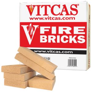 VITCAS 6 Ladrillos refractario de repuesto  caja para estufas & chimeneas