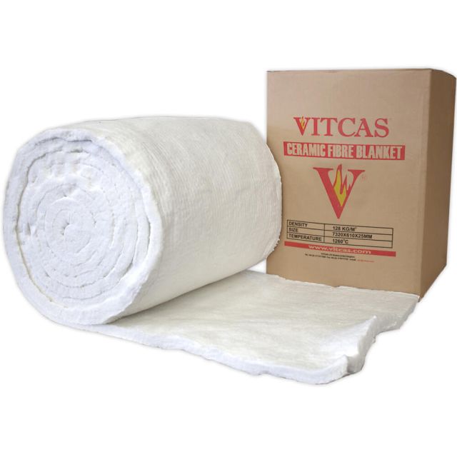 Manta de fibra de cerámica 1260°C   128kg/m3 por METRO - VITCAS
