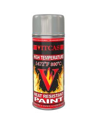 Pintura en spray plateada resistente al calor 800 °C